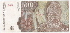 ROMANIA 500 LEI APRILIE 1991 VF foto