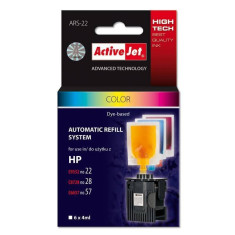 Sistem Kit automat de refill ActiveJet color pentru HP 22 HP 28 HP 57 foto
