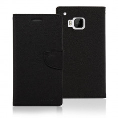 Husa Flip Cover Goospery Fancy Diary Black Black pentru HTC ONE M9 foto