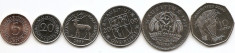 Mauritius Set 6 - 5, 20, 50 Cents, 1, 5, 10 Rupee 1992/07 - UNC !!! foto