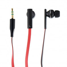 Casti In-Ear 4World DuoColor Flat 08482 Black-Red foto