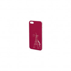 Husa Protectie Spate Hama Elle Tour Eiffel roz pentru Apple iPhone 5 / 5S foto