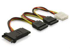 Delock Cablu alimentare SATA 15pin 3x SATA HDD + 1x 4pin IDE foto