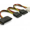 Delock Cablu alimentare SATA 15pin 3x SATA HDD + 1x 4pin IDE