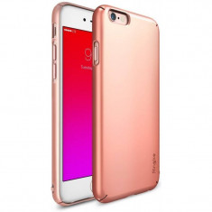 Husa Protectie Spate Ringke Slim Rose Gold plus folie protectie display pentru Apple iPhone 6S Plus foto