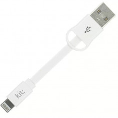 Cablu de date Kit IP5USBKEYWH Apple Lightning - USB 8.5 cm alb foto