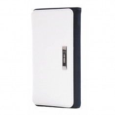 Husa Flip Cover Ringke Wallet alb / albastru plus folie protectie display pentru Samsung Galaxy S6 Edge foto