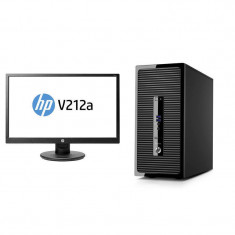 Sistem desktop HP ProDesk 400 G3 MT Intel Core i7-6700 4GB DDR3 500GB HDD cu monitor HP V212a 20.7 inch foto