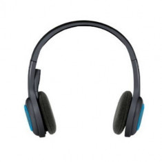 Casti Logitech Over-Head H600 Wireless Black-Blue foto