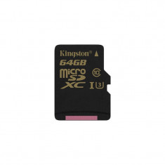 Card Kingston microSDHC 64GB Clasa 10 U3 UHS-I 90 Mbs foto