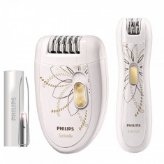 Set epilator Philips HP6540/00 Satinelle Promopack 2 viteze Alb foto