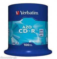 Mediu optic Verbatim CRYSTAL BLANK CD-R AZO 52X 700MB 100 bucati foto