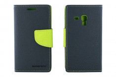 Husa Flip Cover Goospery YFSAMGS3MAL My-Fancy albastru / lime pentru Samsung Galaxy S3 Mini I8190 foto