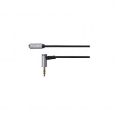 Cablu Kruger&amp;amp;Matz jack stereo mama 3.5 mm - jack stereo tata 3.5 mm 90 grade 1m negru foto