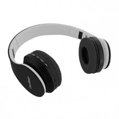 Casti Qoltec wireless stereo cu microfon Black foto