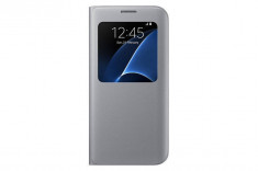 Husa S-View Samsung pentru Galaxy S7 G930 Argintiu foto
