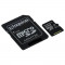 Card Kingston microSDXC 64GB Clasa 10 UHS-I 45MBs cu adaptor SD