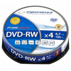 Mediu optic Esperanza DVD+RW 4.7GB 4x cake box 10 bucati foto