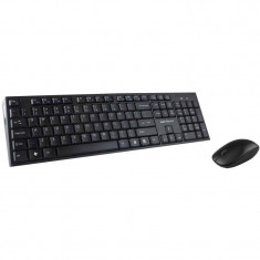 Kit tastatura si mouse Serioux Wireless NK9800WR Black foto