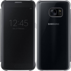 Husa Clear View Samsung pentru Galaxy S7 G930 Negru foto