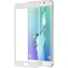 Folie protectie Celly GLASS515WH sticla securizata alba pentru Samsung Galaxy S6 Edge Plus foto