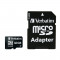 Card Verbatim microSDHC 32GB Clasa 10 cu adaptor
