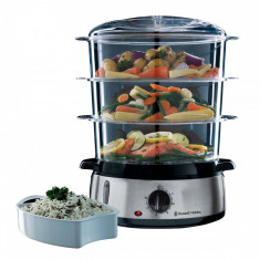 Aparat de gatit cu aburi Russel Hobbs 19270-56 Cook at Home 9 litri 800W Negru Inox foto