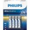 Baterie ultra alcalina Philips LR03E4B/10 AAA