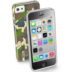 Husa Protectie Spate Cellularline ARMYCIPH5CG Army Verde pentru APPLE Iphone 5c foto