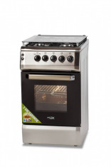 Aragaz LDK 5060 GRAI IX NG gaz 4 arzatoare Grill Rotisor Inox foto