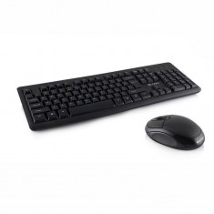 Kit tastatura si mouse Logic LKM-101W fara fir Black foto