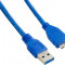 4World 4World Cablu USB 3.0 AM- Micro BM blue