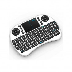 Mini tastatura wireless Rii tek cu touchpad White foto