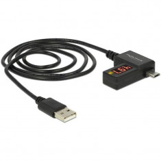 Cablu periferic Delock USB 2.0 Male tip A - microUSB 2.0 Male tip B 1m negru foto