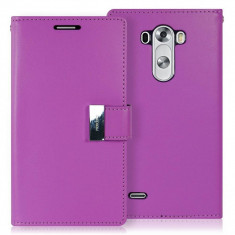 Husa Flip Cover Goospery Rich Diary Purple pentru LG G3 foto