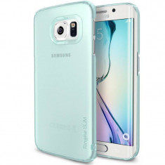 Husa Protectie Spate Ringke Slim Frost Green Mint plus folie protectie pentru Samsung Galaxy S6 Edge foto