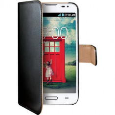 Husa Flip Cover Celly WALLY395 Negru pentru LG L70 foto