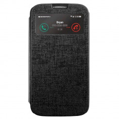 Husa Flip Cover Goospery Viva Window Black pentru Samsung Galaxy S6 foto