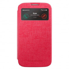 Husa Flip Cover Goospery Viva Window Hot Pink pentru Samsung Galaxy S6 foto