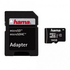 Card Hama Micro SDHC 16GB Clasa 10 cu adaptor SD foto