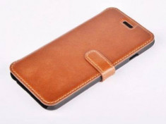 Husa Flip Cover Tellur Book Case Brown din piele pentru Samsung Galaxy S5 foto