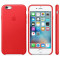 Husa Protectie Spate Apple Leather Case Red pentru iPhone 6s plus