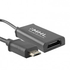 Adapter MHL Qoltec Micro USB 5-Pin Male / HDMI Male 17cm foto