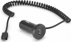 Incarcator Sony auto rapid - Micro-USB, 1800 mAh, cablu spiralat (40-200 cm) foto