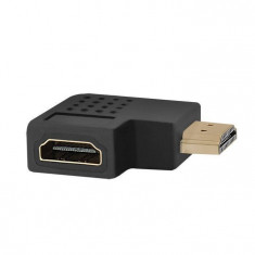 Adaptor Qoltec HDMI Male/ HDMI Female angular black foto