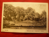 Ilustrata Buzias - Parcul 1928 , autor Ujhelly, Necirculata, Printata