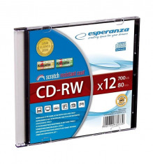 Mediu optic Esperanza CD-RW 700MB 12x slim jewel case 10 bucati foto