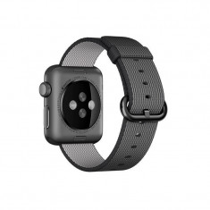 Curea smartwatch Apple Watch 38mm Black Woven Nylon foto