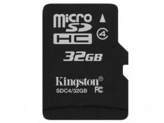 Card Kingston Micro SDHC 32GB Clasa 4 SDC4/32GBSP foto