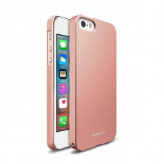 Husa Protectie Spate Ringke Slim Rose Gold pentru iPhone 5/5s/SE cu folie protectie display bonus foto